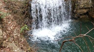 Smaller falls at Triple Creek Falls trail