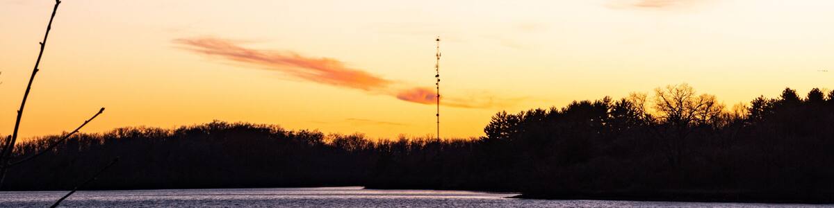 Colorful Clouds of Sunset over Dale Maffitt Reservoir, Iowa
