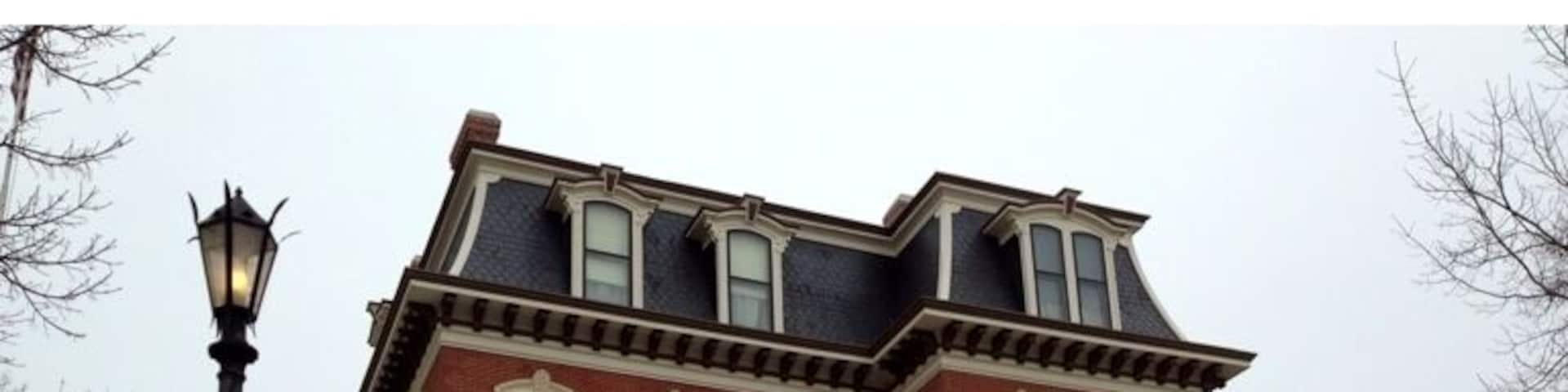 The Victorian manor of General Dodge, famous Civil War General and railroad executive who played a large part in the construction of the Transcontinental Railroad.