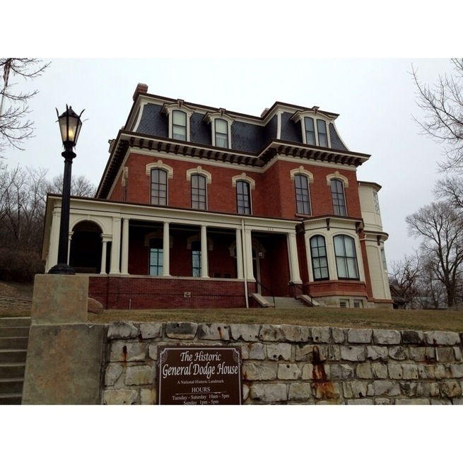 The Victorian manor of General Dodge, famous Civil War General and railroad executive who played a large part in the construction of the Transcontinental Railroad.