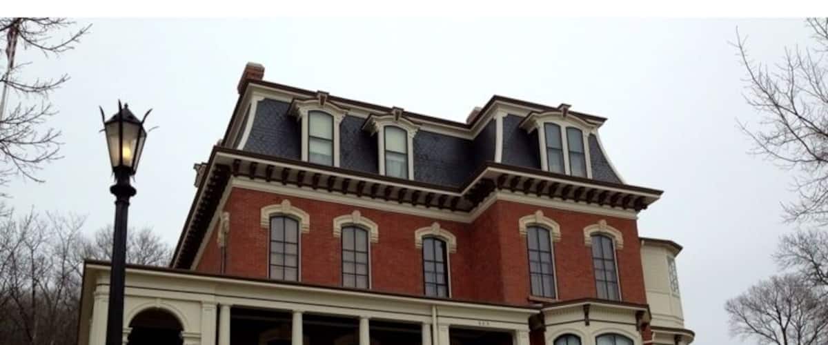 The Victorian manor of General Dodge, famous Civil War General and railroad executive who played a large part in the construction of the Transcontinental Railroad.