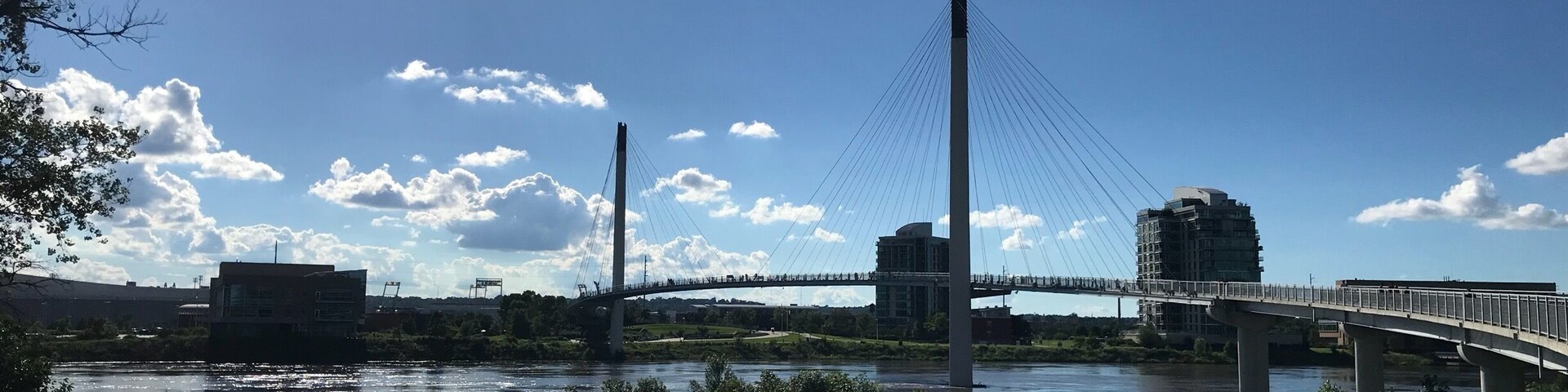 This was a fun stroll over the Missouri River. You can walk or ride your bike, stopping in the middle at the Nebraska/Iowa border.