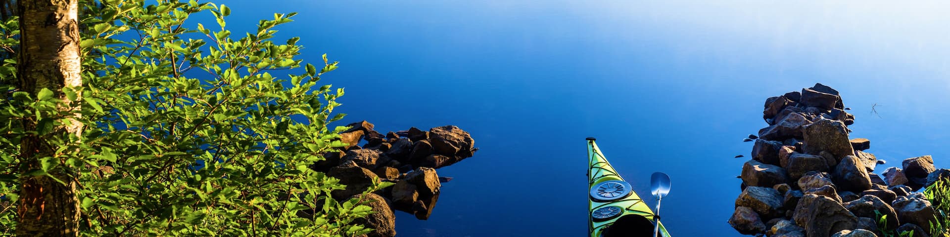 kayak, morning mist, crescent lake