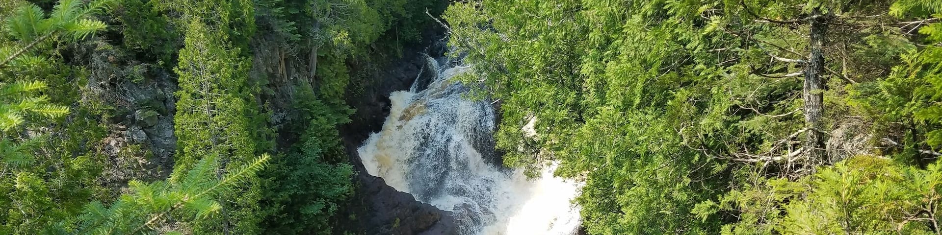 Devil's Kettle, pretty long hike to get here, esp with little ones!!