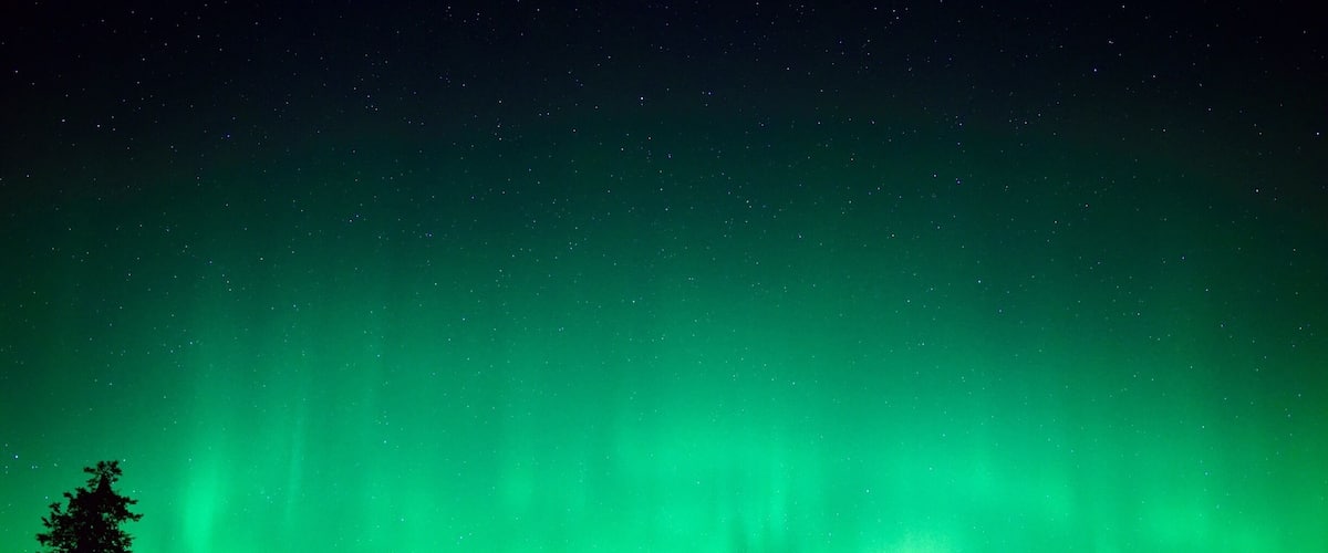 Northern lights on Gunflint Lake. #colorful