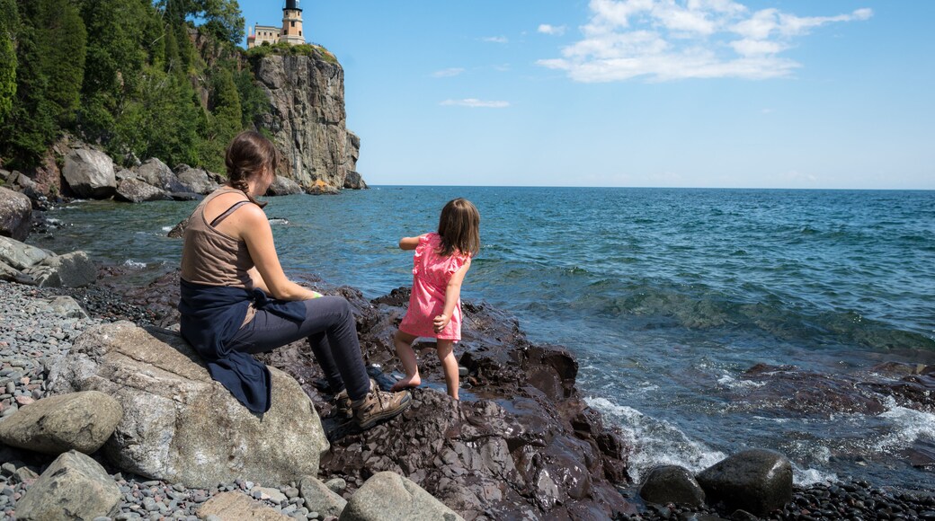 Mother and Little Girl at Split Rock Lighthouse