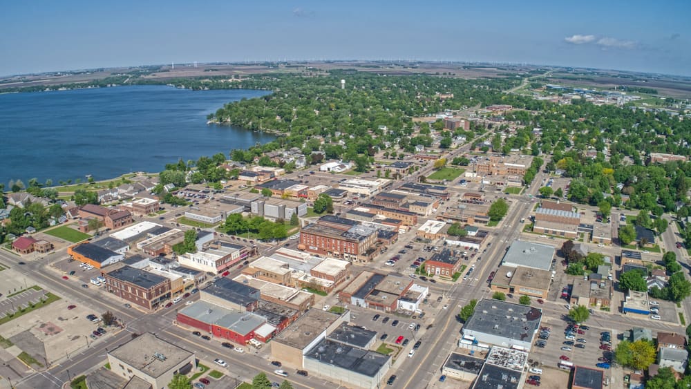 Worthington is a small Town in South West Minnesota with a lake and Pig Factory