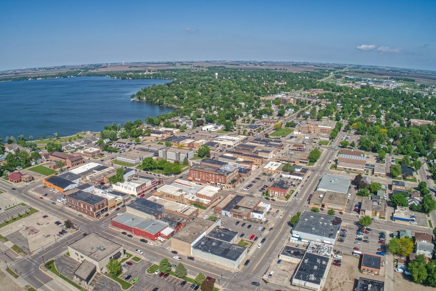 Worthington is a small Town in South West Minnesota with a lake and Pig Factory