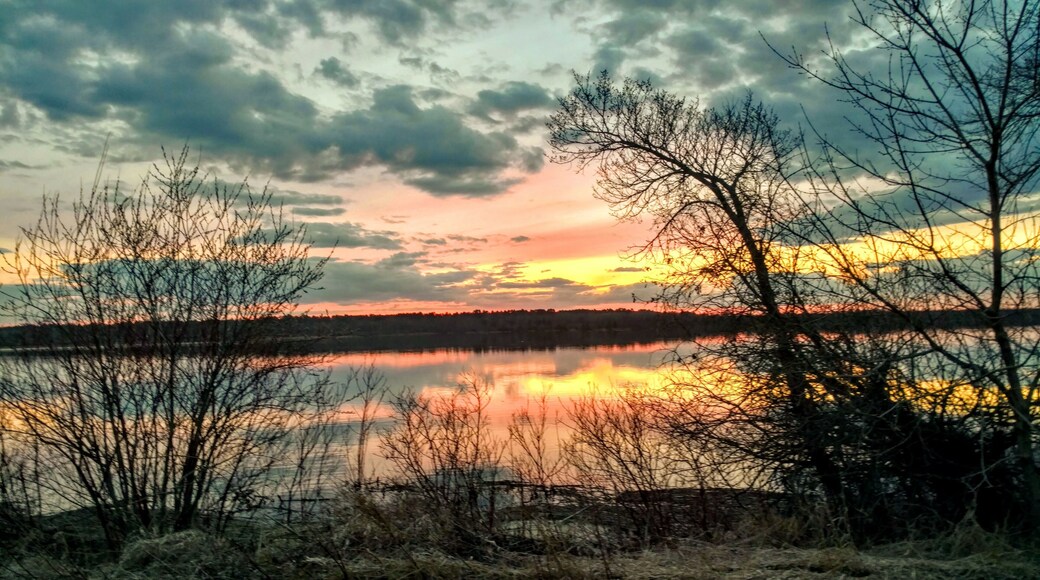 Sunset on a lake in Fairmont Minnesota