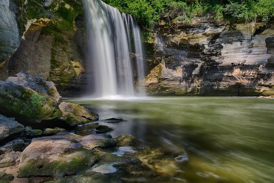 Beautiful shot of Minneopa Falls in Minnesota