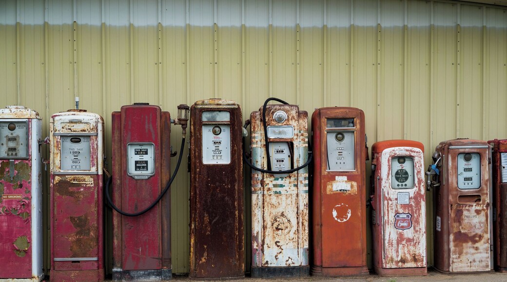 Antique gas pumps at This Old Farm & Pioneer Village near Brainerd, MN