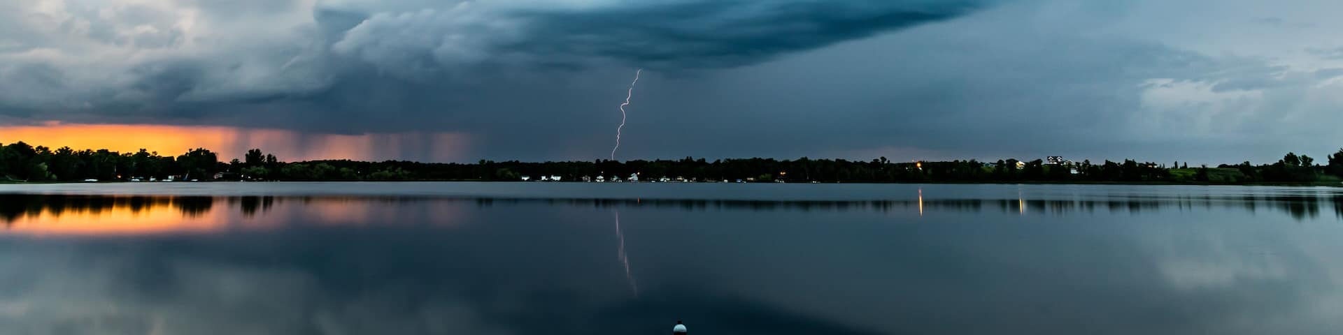 Lightening over Detroit Lake