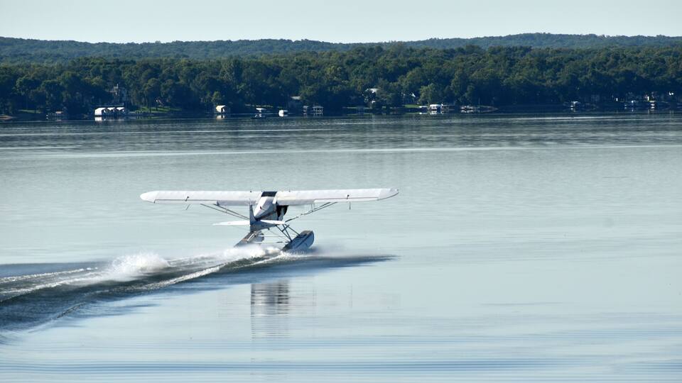 Float plane on Minnesota lake