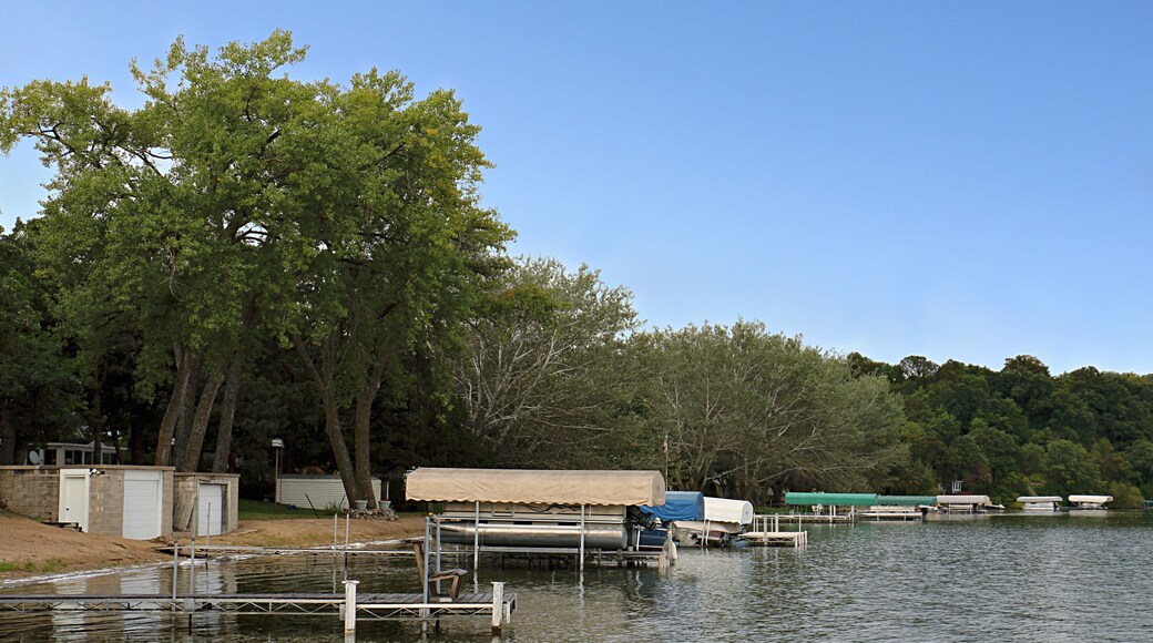 Lake Washington Shoreline with Docks and Boats
