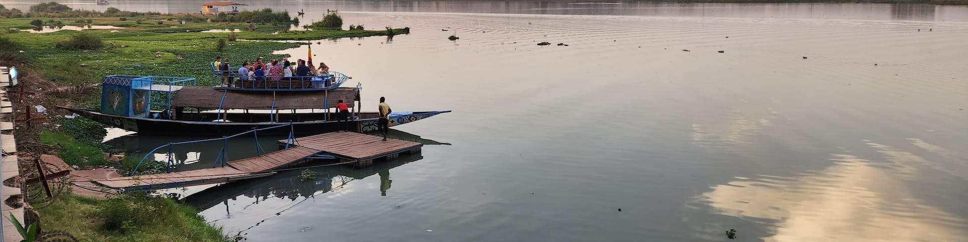 beutiful skyline with Niger river in Bamako