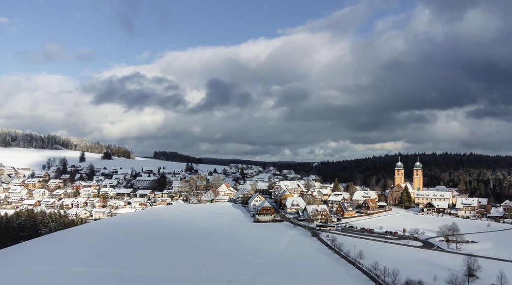 Winter view to the village Sankt Märgen in the black forest, Germany