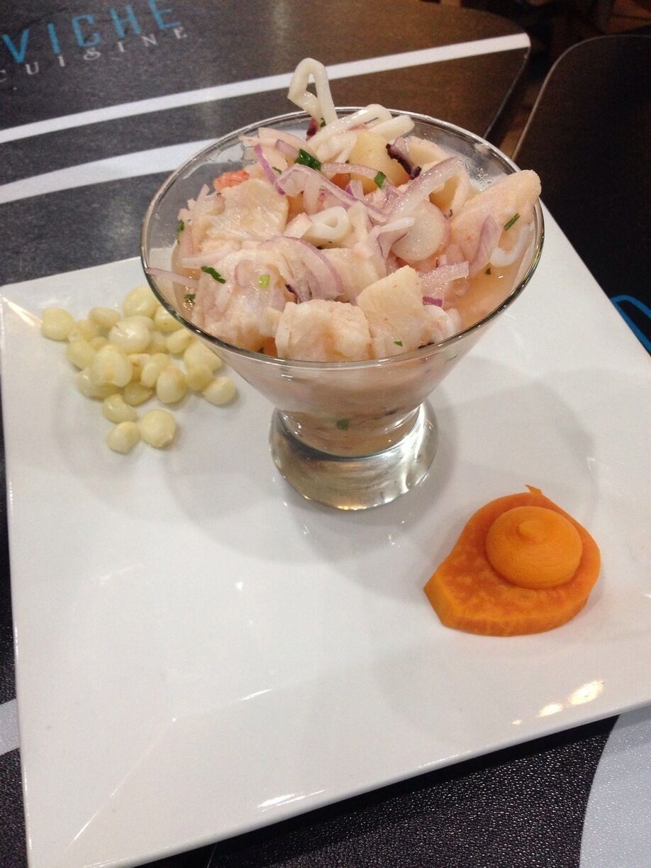 Divino is located not far from the Miami airport, so if you have a layover, it's well  worth a visit. The atmosphere is hip and trendy with waitstaff spiffy and dressed in black. There are many varieties of ceviche, the specialty here, as well as other Peruvian favorites. There is also a decent craft beer and cocktail selection. Everything we had was delicious! 