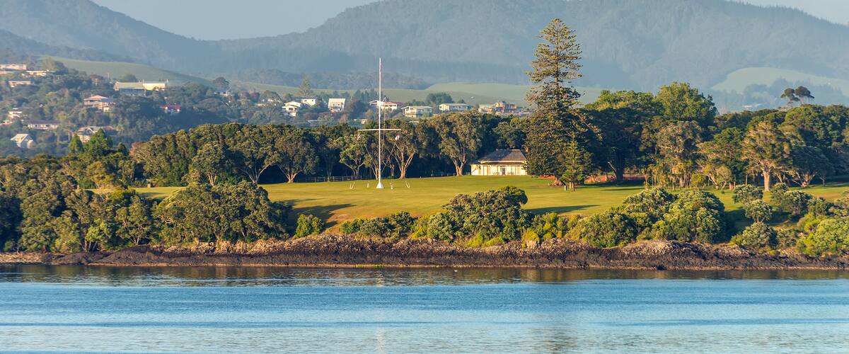 Waitangi treaty grounds in Paihia, Northland, New Zealand