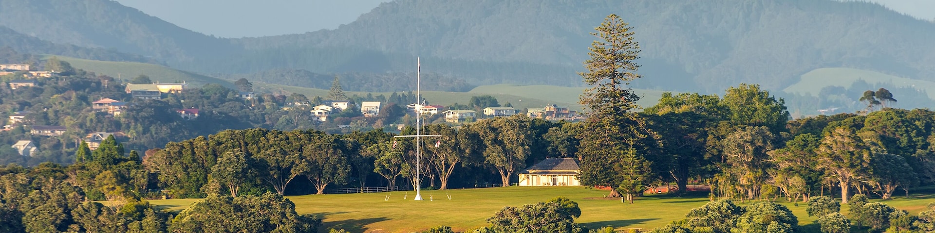 Waitangi treaty grounds in Paihia, Northland, New Zealand