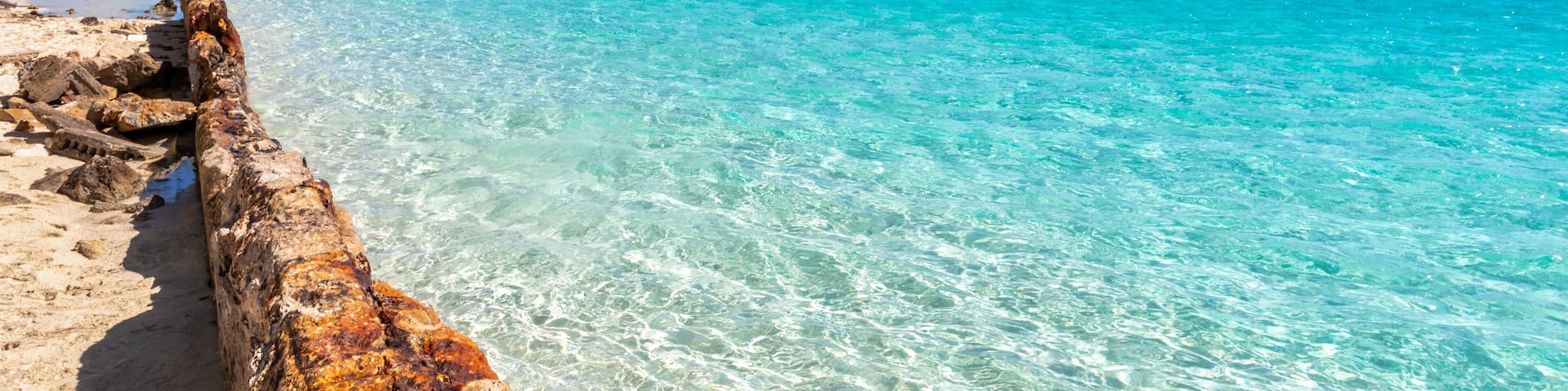 The channel separating North Bimini from South Bimini is a tropical paradise of turquoise blue water in the Atlantic Ocean