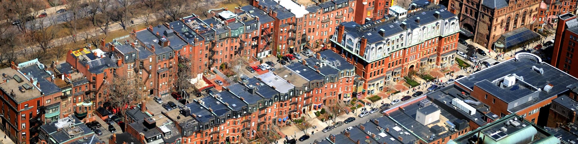 Arial view of a densly populated city