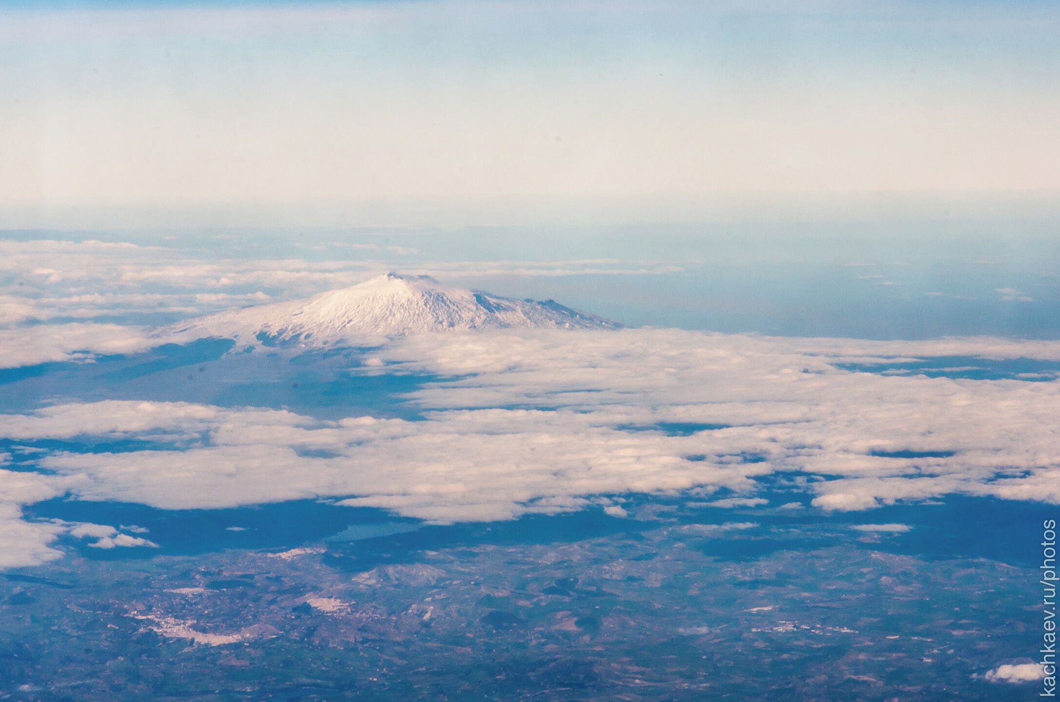 Aerial view of Mount Etna (2016)