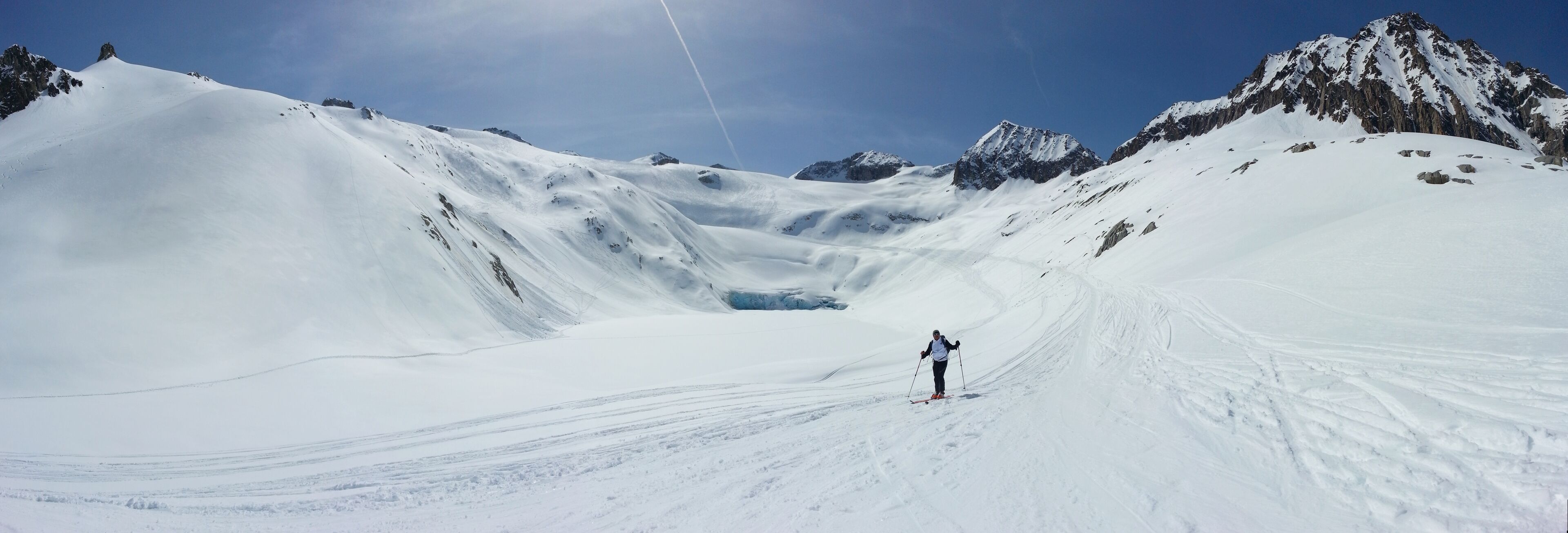 Lago alla fine del ghiacciaio del Pisgana 31-03-2014