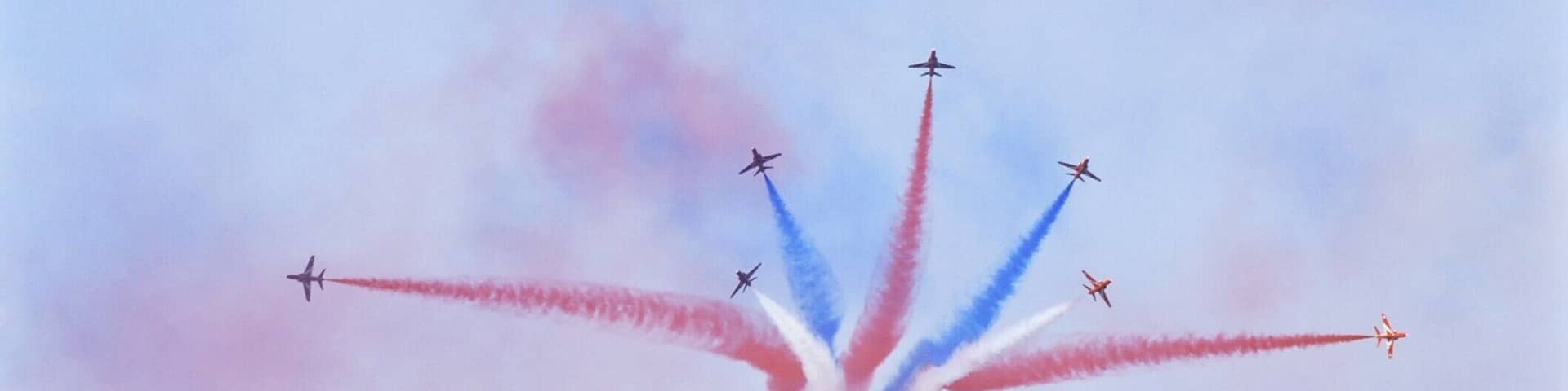Sept 2008 sat having lunch in the sun, enjoying the best free air show in the world. Red Arrows flightline straight at us.