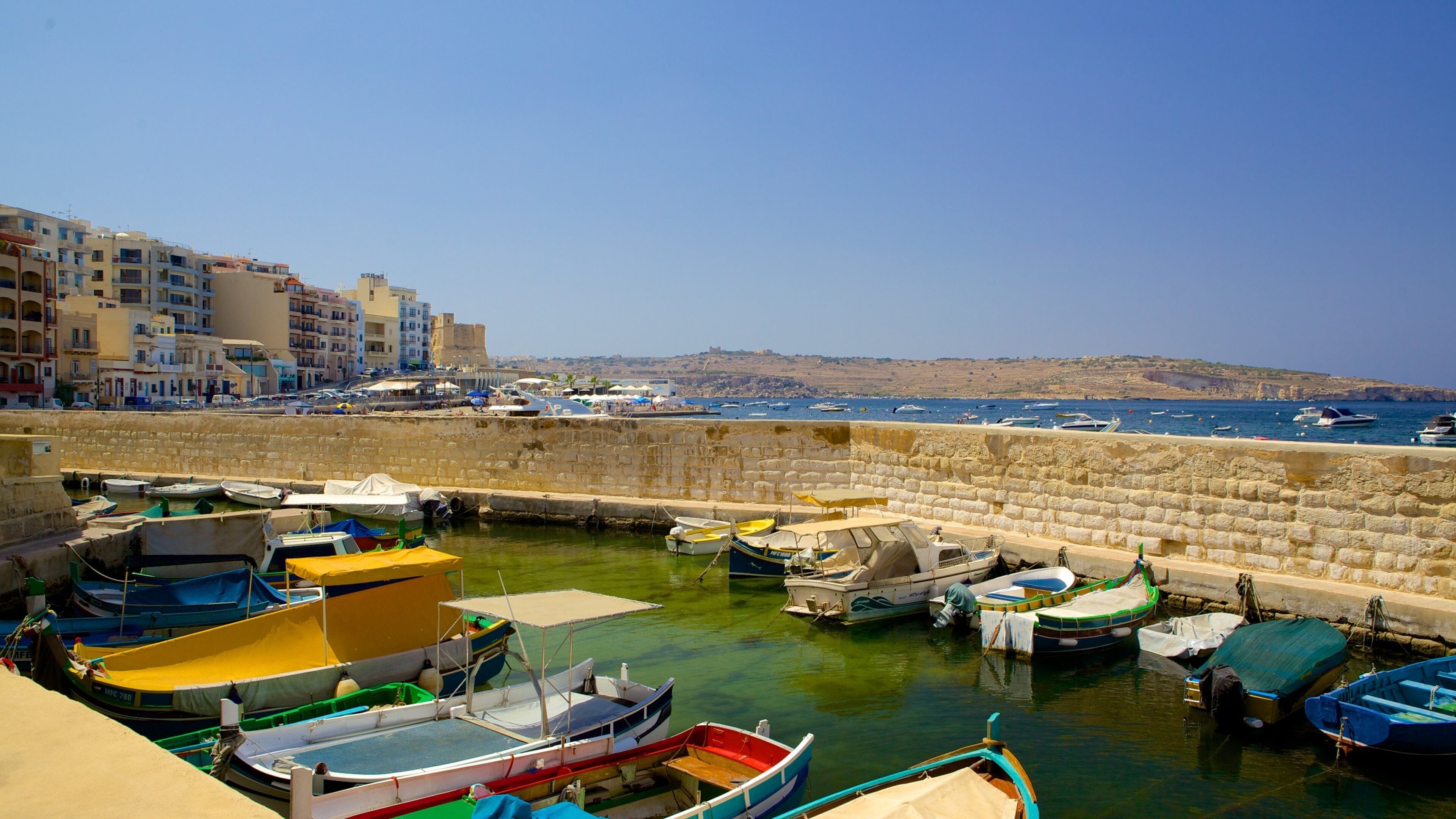 St. Paul\'s Bay featuring a coastal town and a bay or harbor