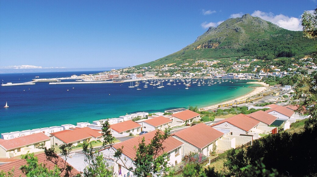 Simon\'s Town featuring boating, mountains and general coastal views