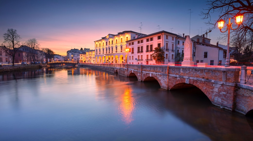 Treviso, Italy. Panoramic cityscape image of Treviso, Italy with University of Padua at spring sunset.