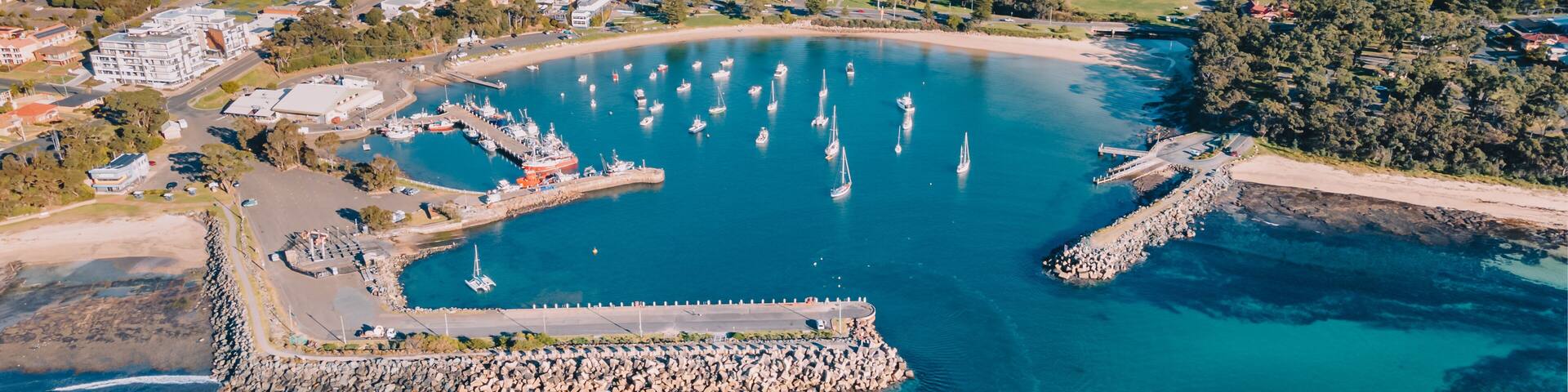 Ulladulla Harbour during the day.