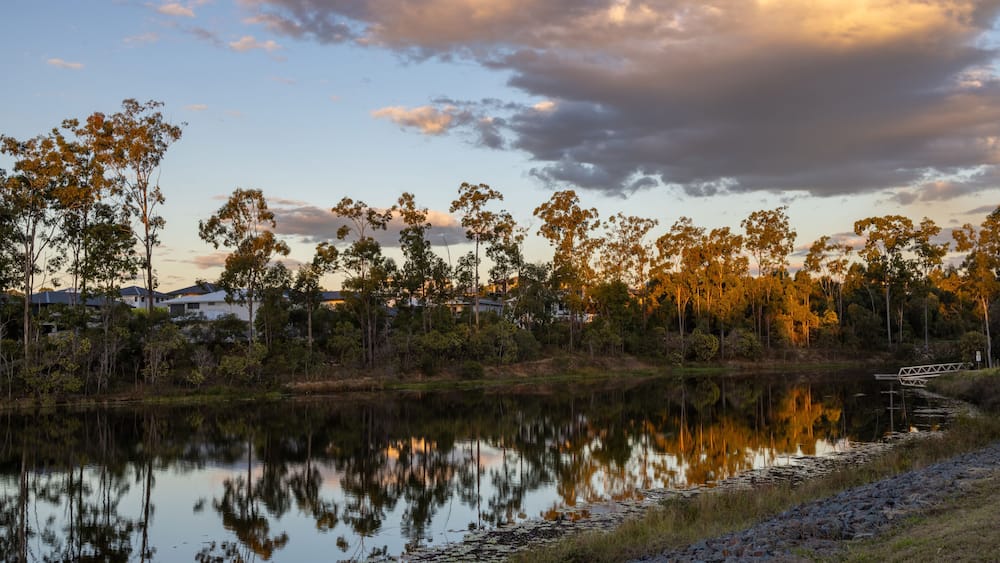 Beautiful Regatta Lake at sunset