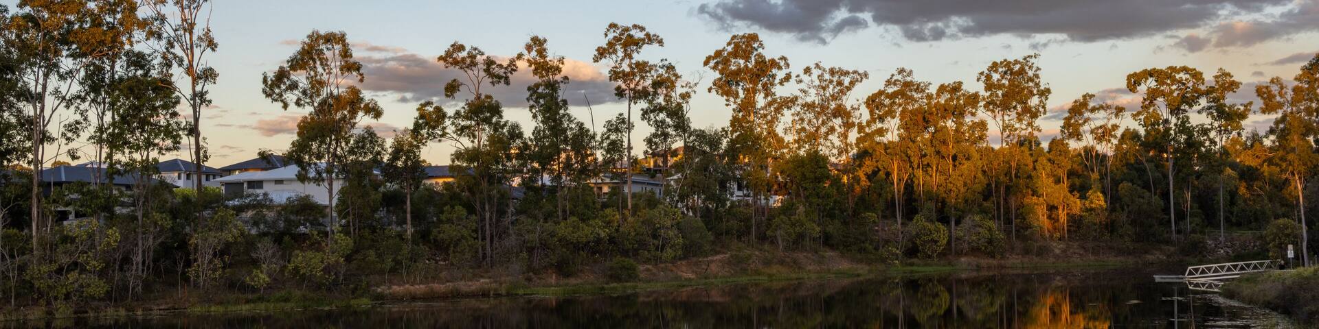 Beautiful Regatta Lake at sunset