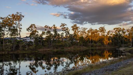 Beautiful Regatta Lake at sunset