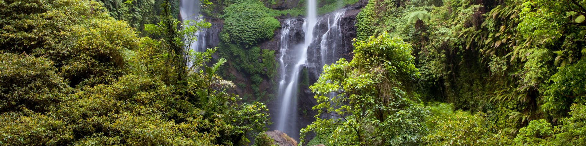 scenic view of sekumpul waterfall in bali indonesia