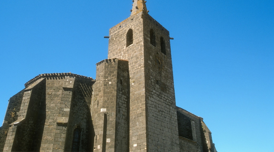 Eglise en pierres de lave, Portiragnes, 34, Herault, France