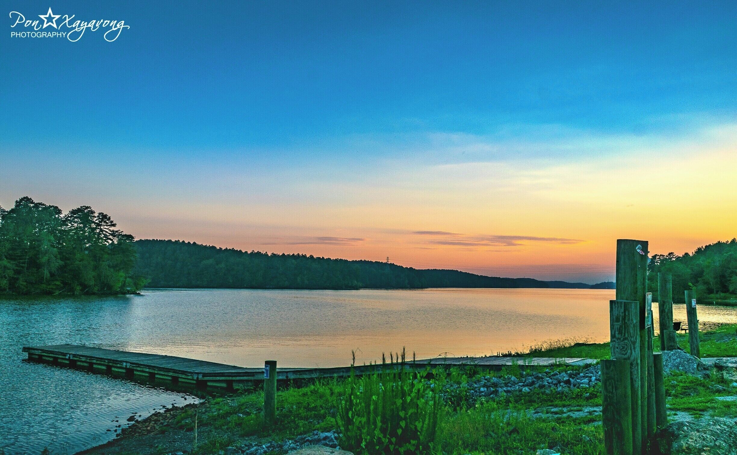 Beautiful view of Rhodhiss Lake from the boat ramp. Good place to fish and hike or chill and watch the sunset.