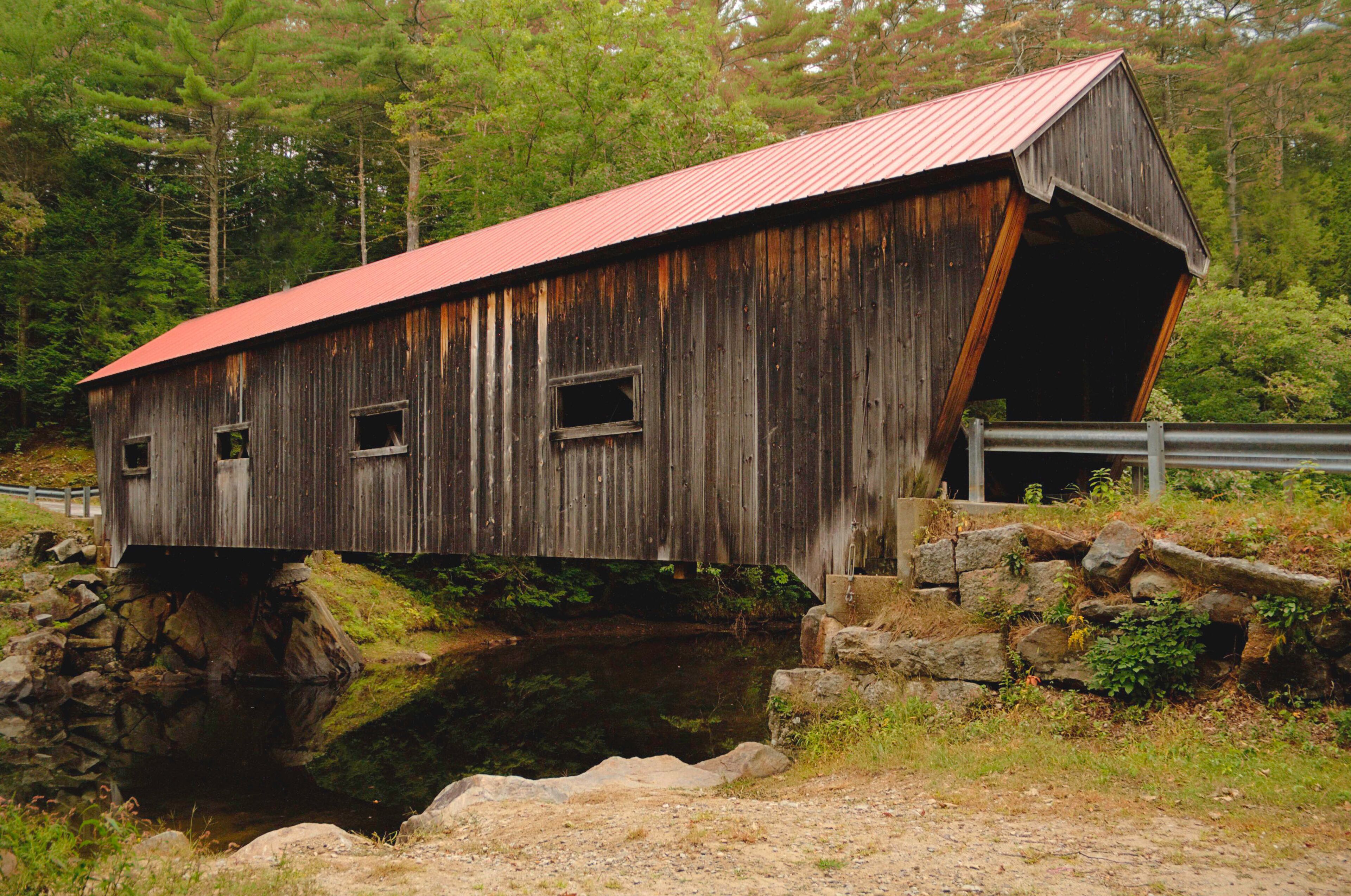 Built in 1800, over Warner River, rebuilt in 1963, New Hampshire 