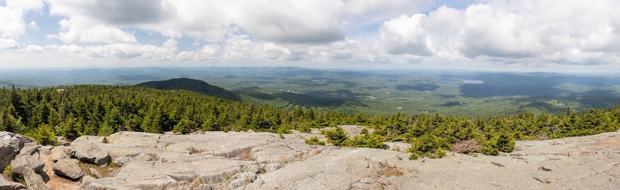 Panoramic view from the top of Mount Kearsarge, New Hampshire, USA