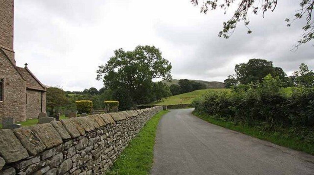 Road past St Bartholomew, Barbon, Cumbria