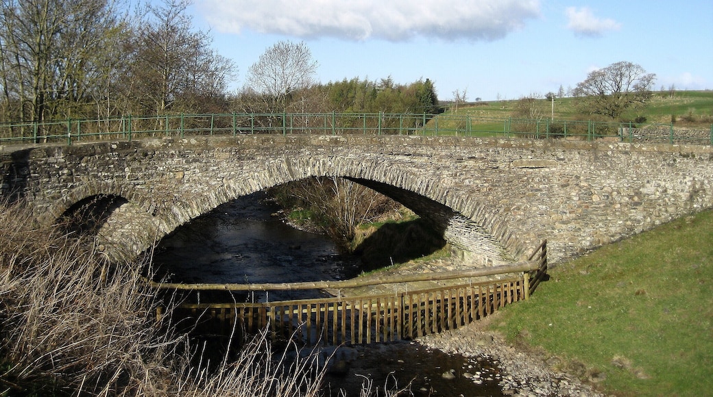 Photograph of Hodge Bridge, Barbon, Cumbria, England. It carries the A683 road over Barbon Beck