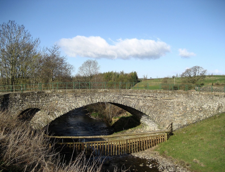 Photograph of Hodge Bridge, Barbon, Cumbria, England. It carries the A683 road over Barbon Beck