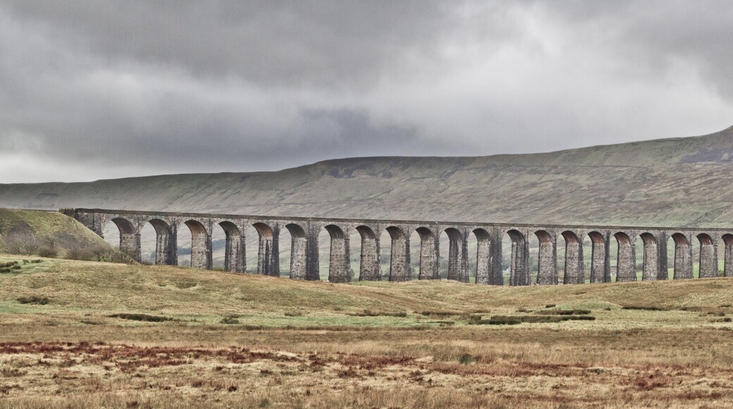 Here is a photograph taken from Ribblehead Viaduct. Located in Ribblehead, Yorkshire, England, UK.