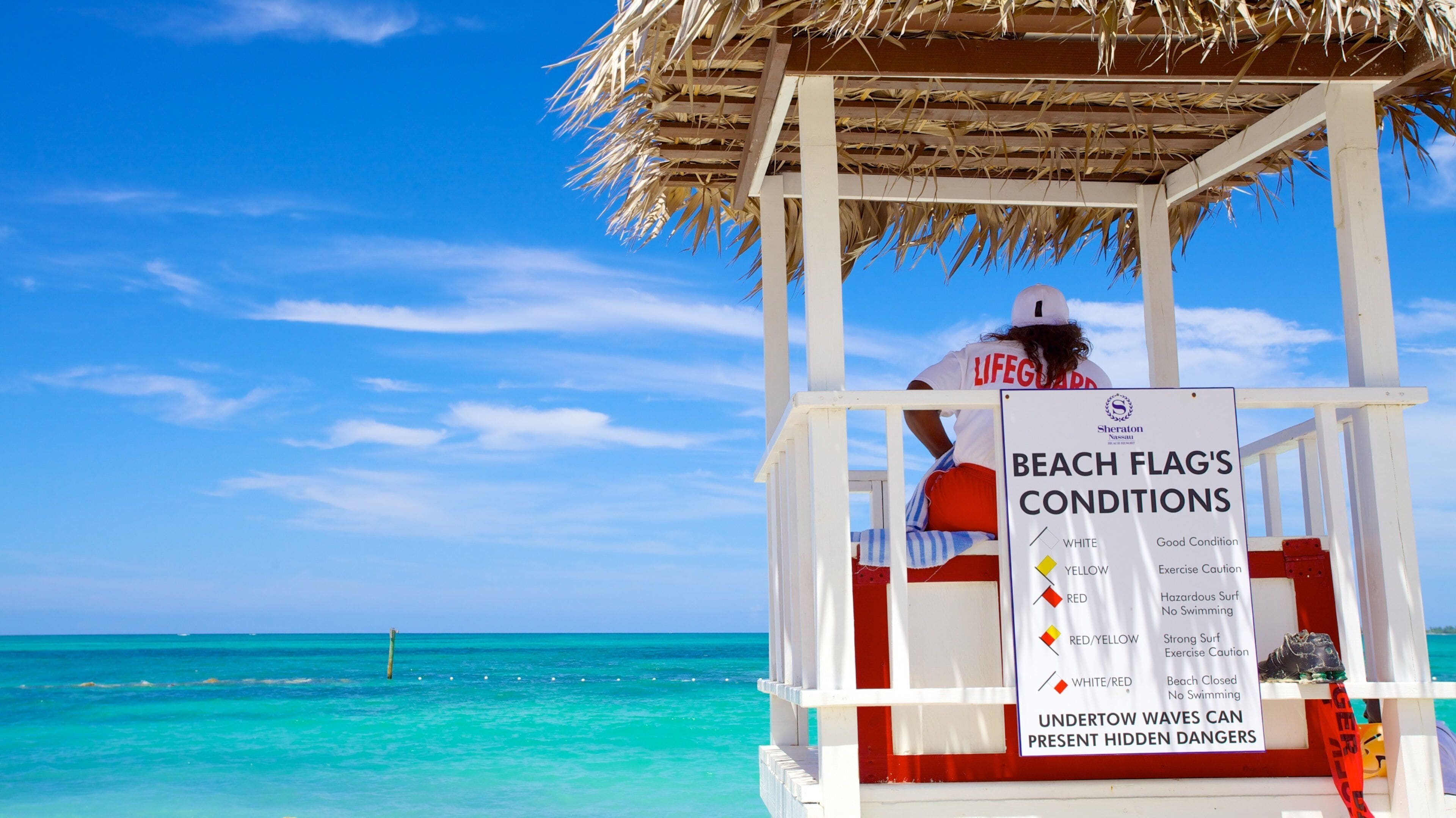 Cable Beach which includes general coastal views and signage as well as an individual male