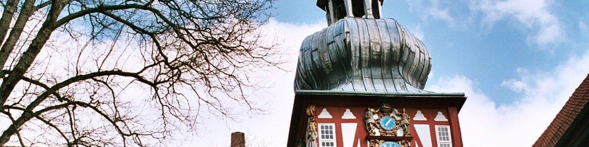 Herzberg am Harz, the castle, the clock tower