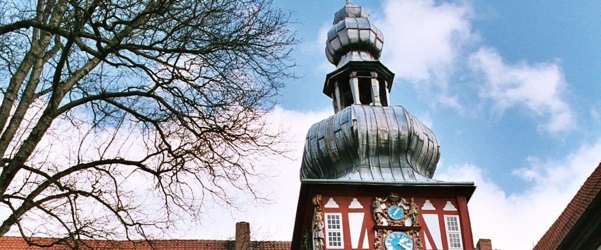 Herzberg am Harz, the castle, the clock tower