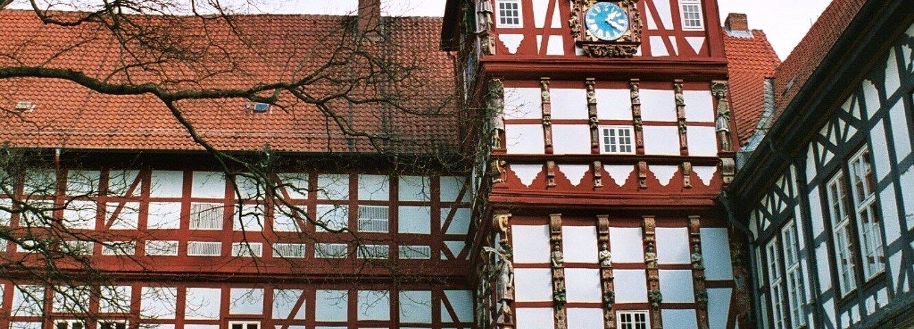 Herzberg am Harz, the castle, the clock tower