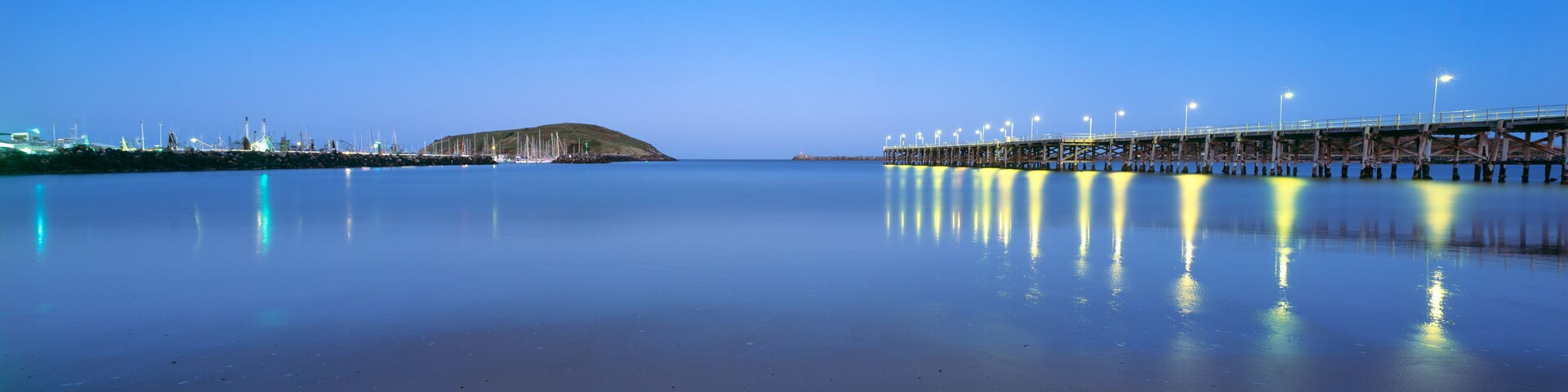 A panoramic image of the Coffs Harbour Jetting in the Mid North Coast of NSW, Australia