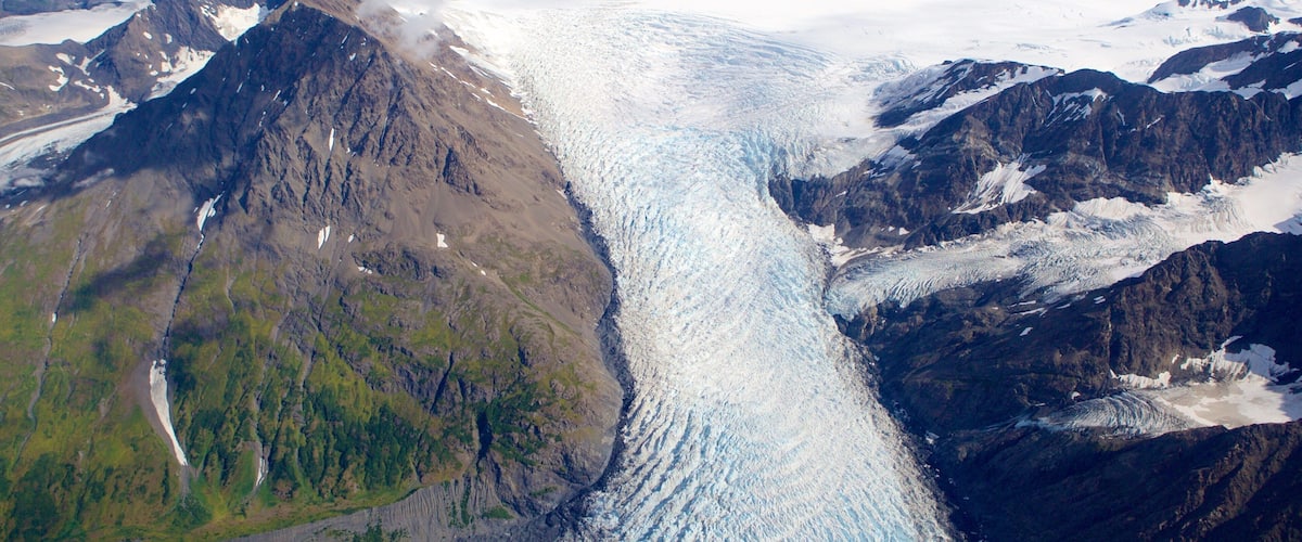 Chugach State Park showing mist or fog and snow